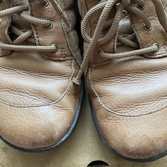 Born SOTO Brown Leather Suede Casual Quilted Lace up Sneakers Shoes - Picture 11 of 14